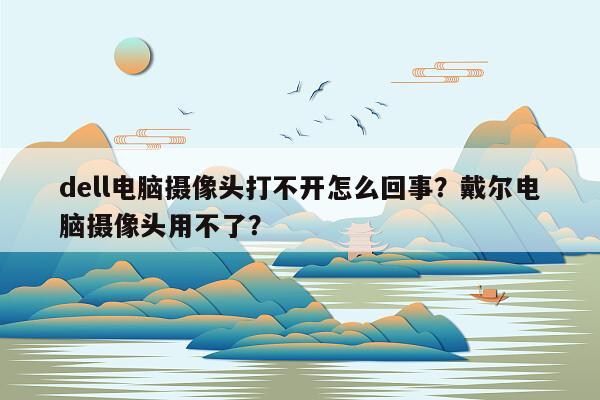 dell电脑摄像头打不开怎么回事？戴尔电脑摄像头用不了？