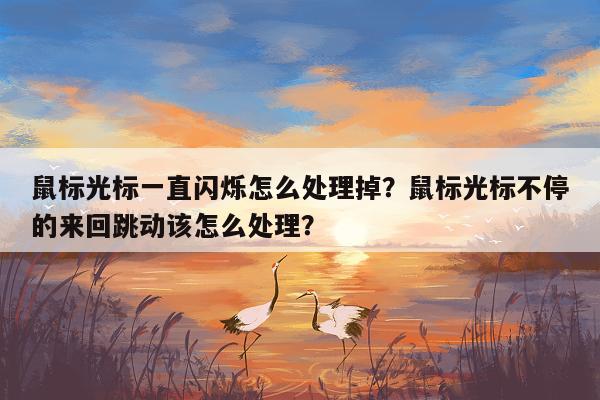 鼠标光标一直闪烁怎么处理掉？鼠标光标不停的来回跳动该怎么处理？