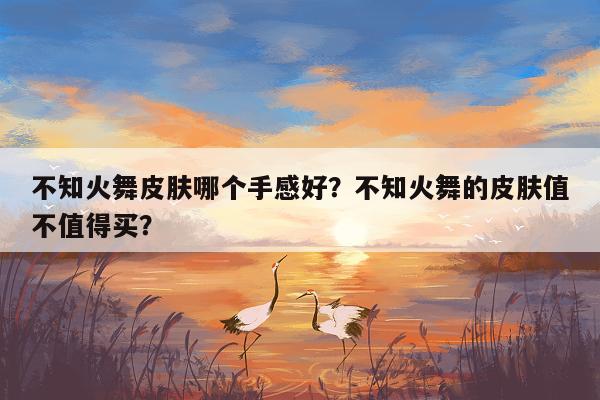 不知火舞皮肤哪个手感好？不知火舞的皮肤值不值得买？