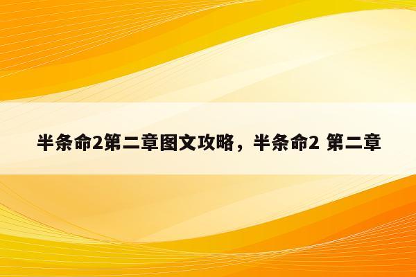 半条命2第二章图文攻略，半条命2 第二章