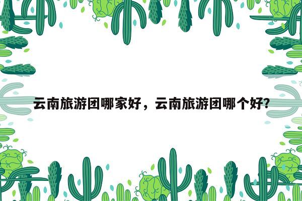 云南旅游团哪家好，云南旅游团哪个好？