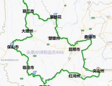 云南旅游景点线路图，云南旅游攻略必去景点路线图？