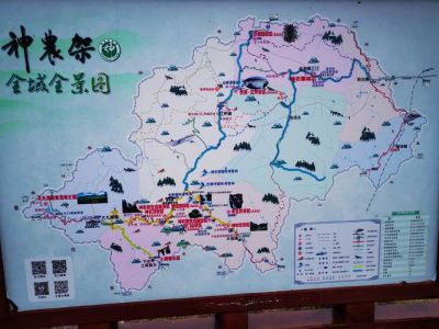 神农架景点分布地图，神农架景区景点分布图
