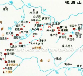 峨眉山旅游图线路图？峨眉山旅游示意图？