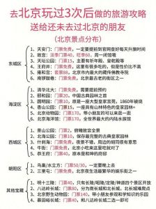 北京旅游攻略5日，北京旅游攻略5日游最佳方案路线图？