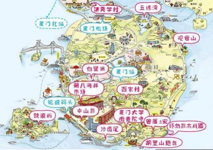 厦门地图旅游地图？厦门地图旅游地图全图？