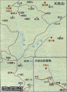 天柱山一日游路线图，天柱山一日游路线图